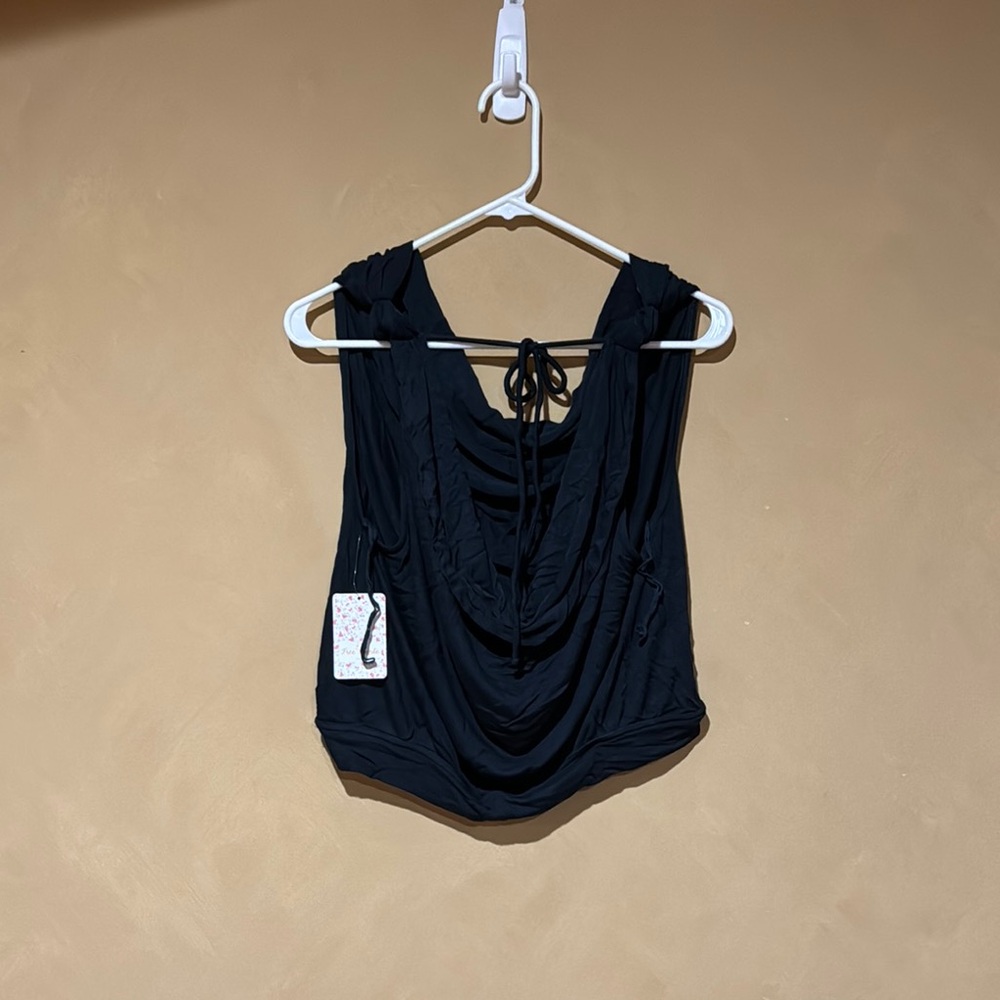 Free People My Way Top Black Size Medium - Picture 3 of 4